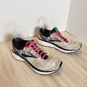 Brooks Ghost 11 Running Shoes Gray Pink Women’s Size 9 Cushioned Neutral Sneaker